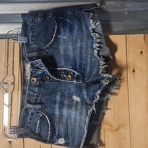FP Free People Jean Shorts Button Fly Size 25